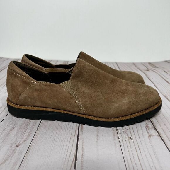 VANELi Taupe Brown Suede Leather Slip On Loafers WIDE - Picture 7 of 9